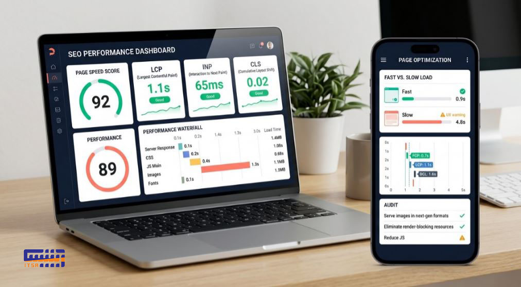 سرعت و Core Web Vitals (تجربه کاربری فنی)